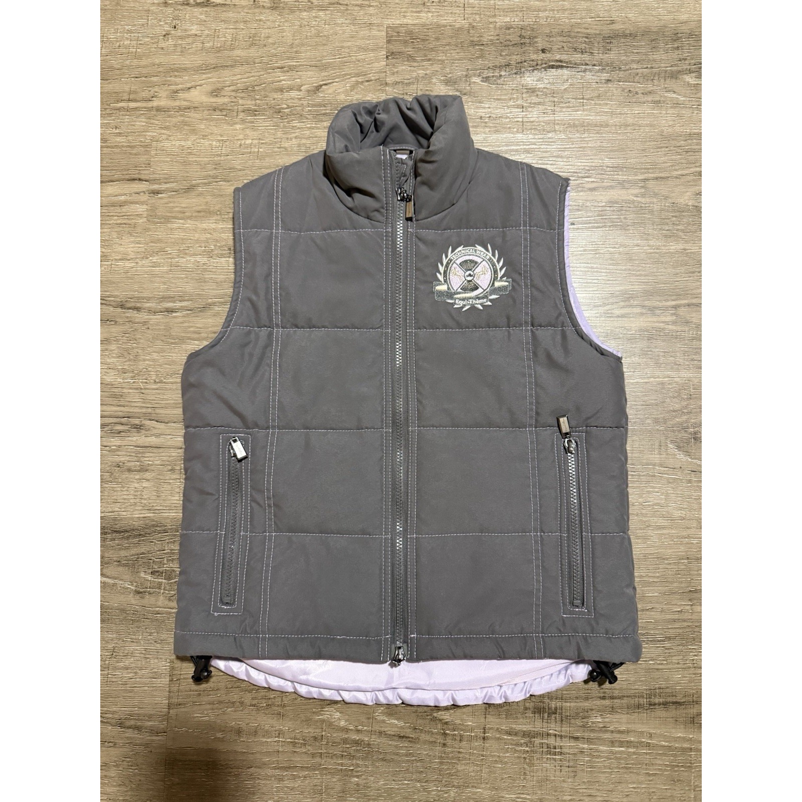 EquiTheme Puffer Vest Gray Xs Equestrian Les Essentials Collection